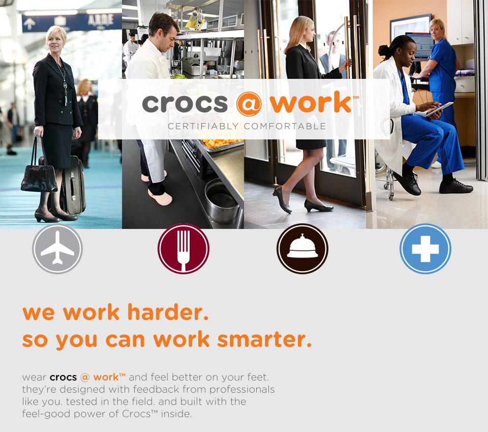 crocs work flats