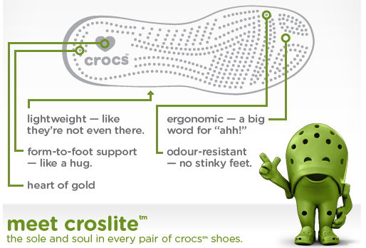 crocs foot support